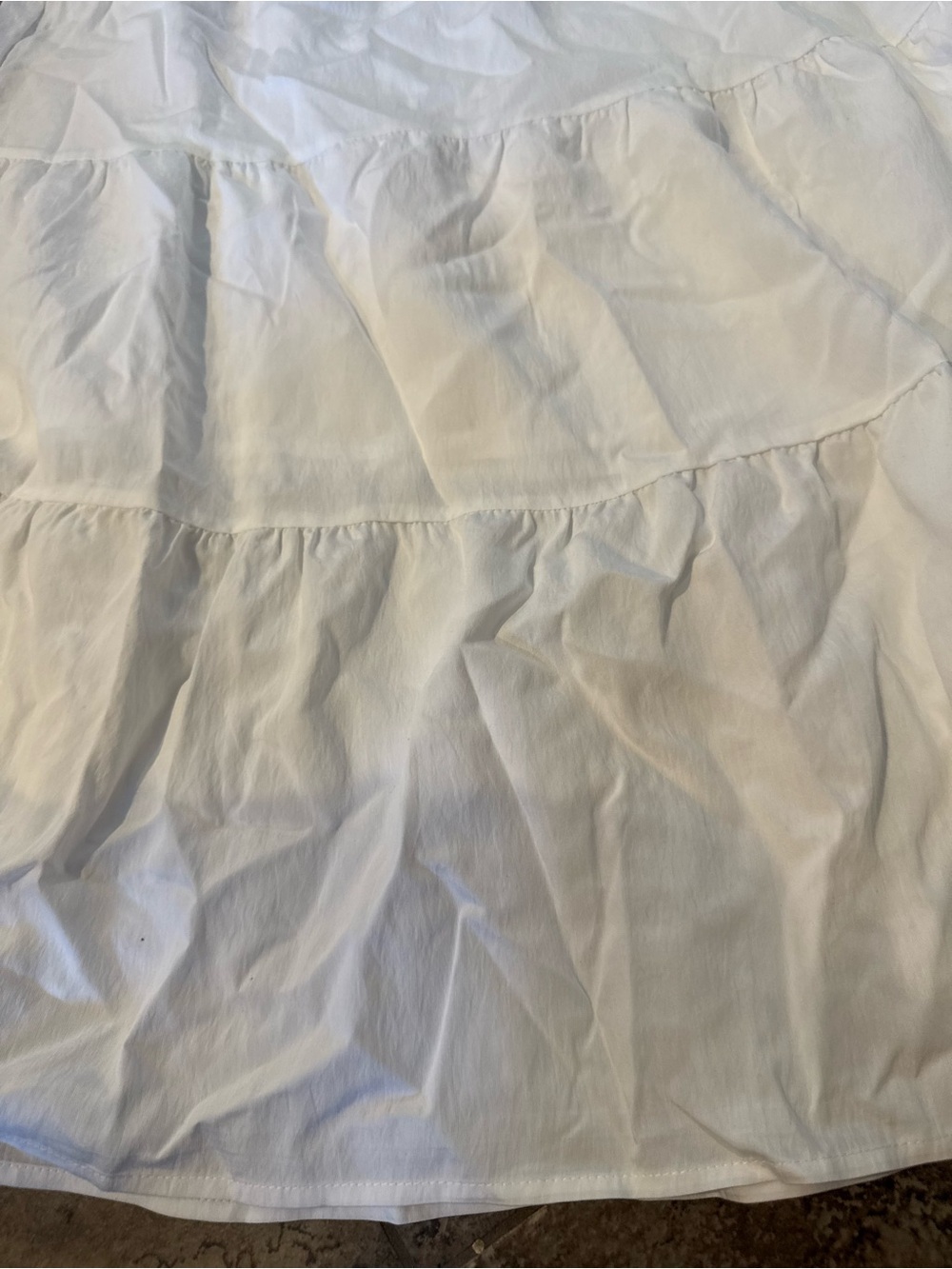 Tiered White Women’s Skirt - Lightweight Summer Layered Design - Picture 2 of 6